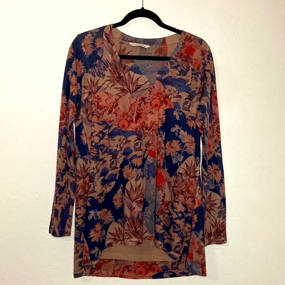 Soft Surroundings Floral Print Long Sleeve Sweater M - Picture 1 of 10